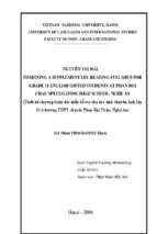 Designing a supplementary reading syllabus for grade 11 english gifted students at phan boi chau specializing high school, nghe an