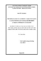 The exploitation of authentic tasks in speaking classes for english non major freshmen at hanoi university of industry