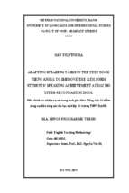 Adapting speaking tasks in the text book tieng anh 11 to improve the 11th form students’ speaking achievement at dai mo upper secondary school 