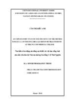 An exploratory study on the influence of the mother tongue (l1) on the english acquisition of thai students at thai nguyen