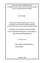 The influence of vietnamese learning culture on upper secondary school students’ attitudes towards communicative activities in learning english