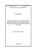 Nghiên cứu ảnh hưởng của một số yếu tố công nghệ đến quá trình thuần hóa thuốc phóng một gốc pirocxilin bằng phương pháp phun dung dịch chất thuần hóa