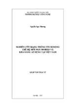 Nghiên cứu mạng thông tin di động thế hệ mới ngn   mobile và khả năng áp dụng tại việt nam  luận văn ths. kỹ thuật điện tử viễn thông  2 07 00