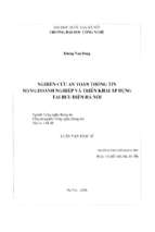 Nghiên cứu an toàn thông tin mạng doanh nghiệp và triển khai áp dụng tại bưu điện hà nội  luận văn ths. công nghệ thông tin 1.01.10