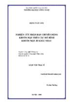 Nghiên cứu nhân bản chuyển động khuôn mặt trên các mô hình khuôn mặt 3d khác nhau 