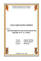 Skkn một số kinh nghiệm rèn luyện nề nếp trong sinh hoạt hàng ngày cho trẻ 24  36 tháng