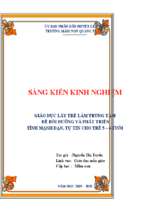 Skkn giáo dục lấy trẻ làm trung tâm để bồi dưỡng, phát triển tính mạnh dạn, tự tin cho trẻ 5 6 tuôi