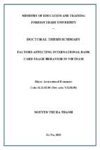 Nghiên cứu các nhân tố tác động đến hành vi sử dụng thẻ ngân hàng quốc tế tại việt nam tt tiếng anh