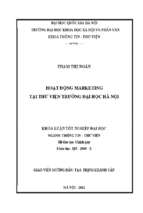 Hoạt động marketing tại thư viện trường đại học hà nội