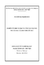 Nghiên cứu nhu cầu đọc và công tác giáo dục nhu cầu đọc của học sinh tiểu học