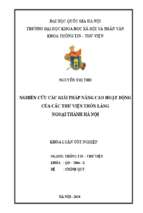 Nghiên cứu các giải pháp nâng cao hoạt động của các thư viện thôn làng ngoại thành hà nội001