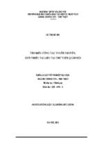 Tìm hiểu công tác tuyên truyền, giới thiệu tài liệu tại thƣ viện quân đội