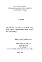 Tìm hiểu nhu cầu tin của các nhóm người dùng tin tại trường đại học điện lực