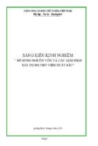 Bổ sung nguồn vốn và các giải pháp xây dựng thư viện xuất sắc