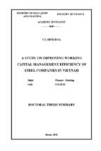 Nâng cao hiệu quả sử dụng vốn lưu động của các doanh nghiệp ngành thép việt nam tt tiếng anh