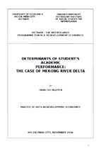 Determinants of students' academic performance the case of mekong river data