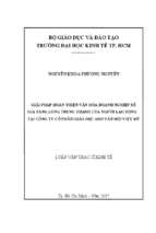 Giải pháp hoàn thiện văn hóa doanh nghiệp để gia tăng lòng trung thành của người lao động tại công ty cổ phần giáo dục anh văn hội việt mỹ