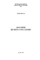 Giáo trình hệ thống cung cấp điện