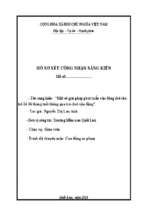 Một số giải pháp phát triển vận động thô cho trẻ 24 36 tháng tuổi thông qua trò chơi vận động