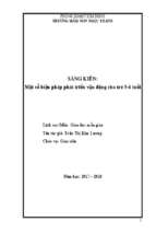 Sáng kiến một số biện pháp phát triển vận động cho trẻ 5 6 tuổi