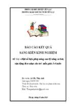 Một số biện pháp nâng cao kỹ năng ca hát, vận động theo nhạc cho trẻ mẫu giáo 3 4 tuổi