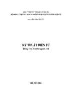 Giáo trình kỹ thuật điện tử (dùng cho chuyên ngành cơ)