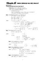 Chuyên đề phương trình bậc hai chứa tham số