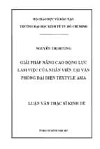 Giải pháp nâng cao động lực làm việc cho nhân viên văn phòng đại diện textyle asia