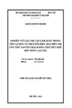 Nghiên cứu giá trị cận lâm sàng trong tiên lượng và theo dõi hiệu quả điều trị ung thư gan nút mạch hóa chất kết hợp đốt sóng cao tần tt