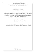 Các thuật toán xấp xỉ tìm đường xâm nhập có khả năng bị phát hiện nhỏ nhất trong mạng cảm biến dây.(approximate algorithms for solving the minimal exposure path problems in wireless sensor networks) tt