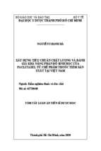 Xây dựng tiêu chuẩn chất lượng và đánh giá khả năng phân bố sinh học của paclitaxel từ chế phẩm thuốc tiêm sản xuất tại việt nam tt