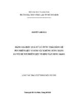 đánh giá hiệu quả xử lý nước thải bằng hệ pin nhiên liệu vi sinh vật không dùng màng so với hệ pin nhiên liệu vi sinh vật dùng màng