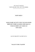 đánh giá hiệu quả xử lý nước thải bằng hệ pin nhiên liệu vi sinh vật không dùng màng so với hệ pin nhiên liệu vi sinh vật dùng màng