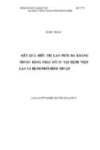 Kết quả điều trị lao phối đa kháng thuóc bằng phác đô iv tại bệnh viện lao và bệnh phối bình thuận