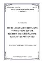 Yếu tố liên quan đến tiên lượng tử vong trong đợt cấp bệnh phỏi tấc nghẽn mạn tính tại bệnh viện nguyên trãi