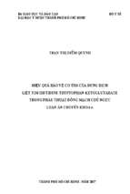 Hiệu quả bảo vệ co tim của dung dịch liệt tim histidine tryptophan ketoglutarate trong pháu thuật đồng mạch chủ ngực