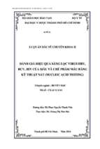 đánh giá hiệu quả sàng lọc virus hbv, hcv, hiv của máu và chế phẩm máu bảng kỹ thuật nat (nucleic acid testing)