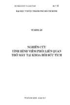 Nghiên cứu tình hình viêm phôi liên quan thở máy tại khoa hồi sức tích