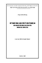 Mỹ thuật đình làng thế kỷ xviii ở nghệ an (qua nghiên cứu các đình làng đông viên, hoành sơn, trung cần)