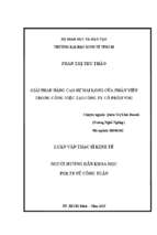 Giải pháp nâng cao sự hài lòng của nhân viên trong công việc tại công ty cổ phần vng