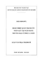 Hoàn thiện quản trị nguồn nhân lực tại ngân hàng thương mại cổ phần á châu