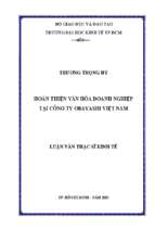 Hoàn thiện văn hóa doanh nghiệp tại công ty obayyashi việt nam