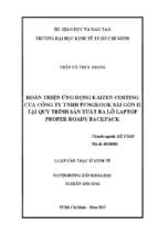 Hoàn thiện ứng dụng kaizen costing của công ty tnhh pungkook sài gòn ii tại quy trình sản xuất ba lô laptop proper roady backpack