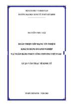 Hoàn thiện xếp hạng tín nhiệm khách hàng doanh nghiệp tại ngân hàng tmcp công thương việt nam