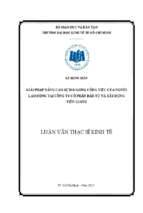 Giải pháp nâng cao sự hài lòng công việc của người lao động tại công ty cổ phần đầu tư và xây dựng tiền giang