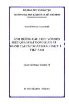 ảnh hưởng cấu trúc vốn đến hiệu quả hoạt động kinh doanh tại các ngân hàng tmcp việt nam