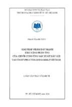 Giải pháp nhằm đẩy mạnh khả năng phản ứng của chuỗi cung ứng sản xuất dầu gội tại công ty procter and gamble việt nam