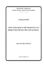 Chất lượng dịch vụ thẻ thanh toán của ngân hàng tmcp vông thương việt nam tại tp.hcm