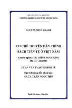 Cơ chế truyền dẫn chính sách tiền tệ ở việt nam_001