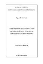 áp dụng hệ thống quản lý chất lượng theo tiêu chuẩn quốc tế iso 9001 tại công ty tnhh xây dựng an phong